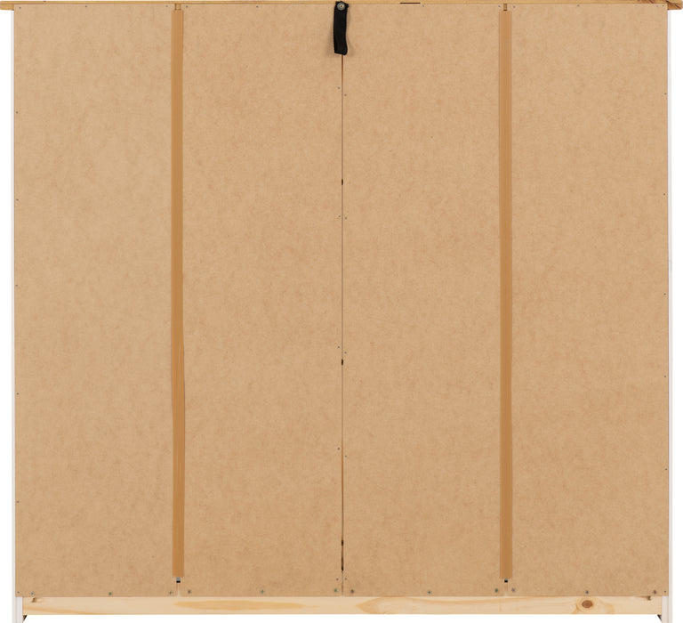 Panama 6 Drawer Chest White/Natural Wax