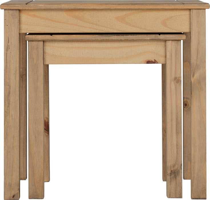 Panama Nest of 2 Tables Natural Wax