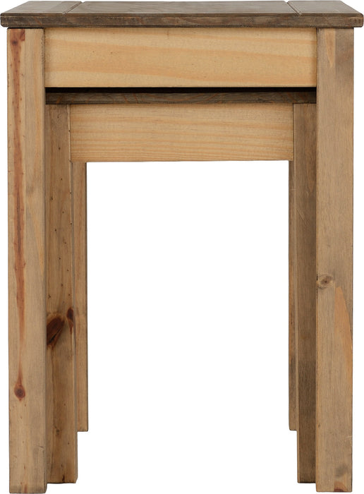 Panama Nest of 2 Tables Natural Wax