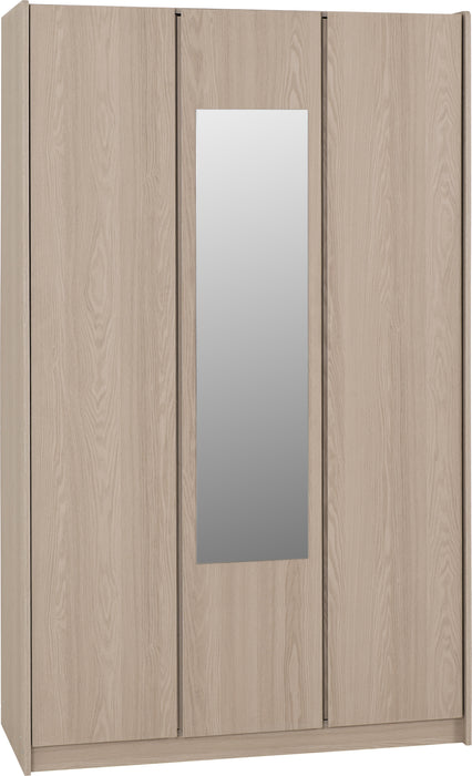 Paris 3 Door Mirrored Wardrobe Smoked Ash Effect