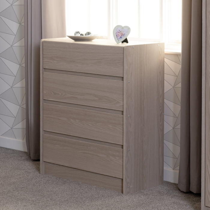Paris 4 Drawer Chest Smoked Ash Effect