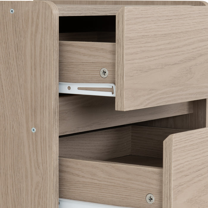 Paris 5 Drawer Chest Smoked Ash Effect