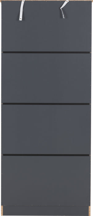 Portland 2 Door Wardrobe Grey/Oak Effect