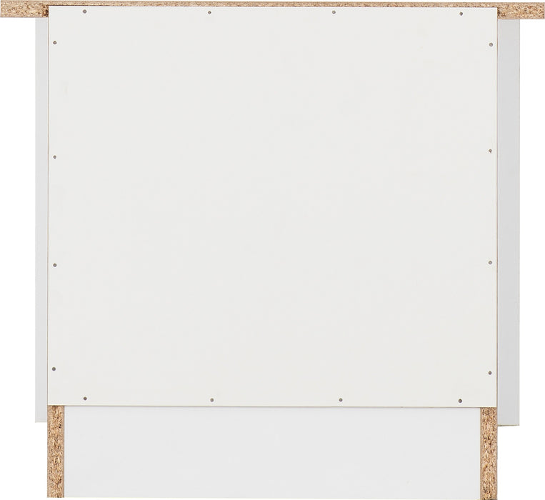 Portland 2 Drawer Bedside White/Oak Effect
