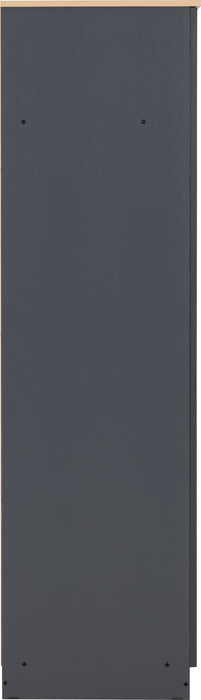 Portland 3 Door Wardrobe Grey/Oak Effect