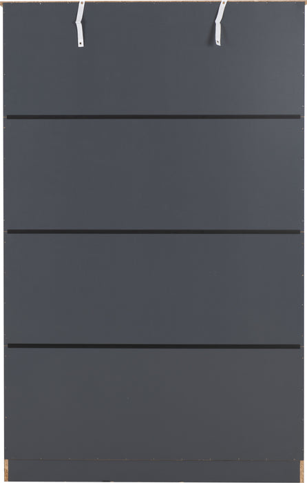 Portland 3 Door Wardrobe Grey/Oak Effect