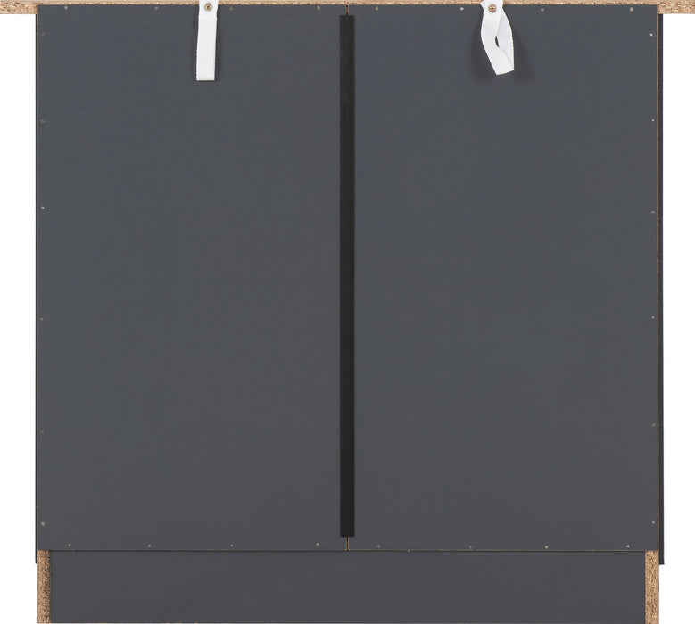 Portland 3 Drawer Chest Grey/Oak Effect