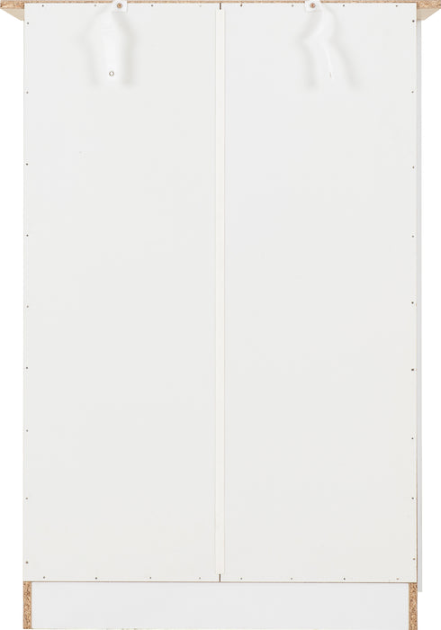 Portland 3+2 Drawer Chest White/Oak Effect