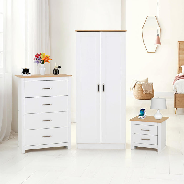 Portland Trio White/Oak Effect