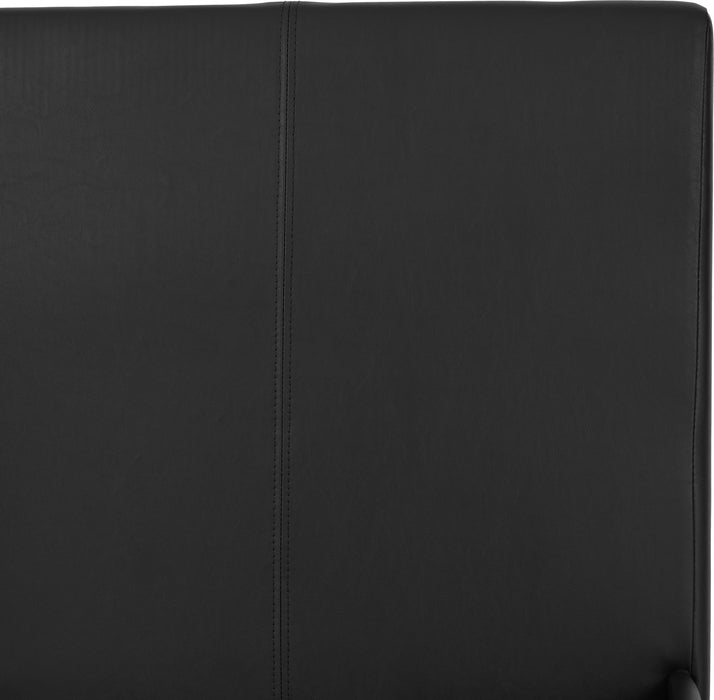 Prado 4'6" Bed Black Faux Leather