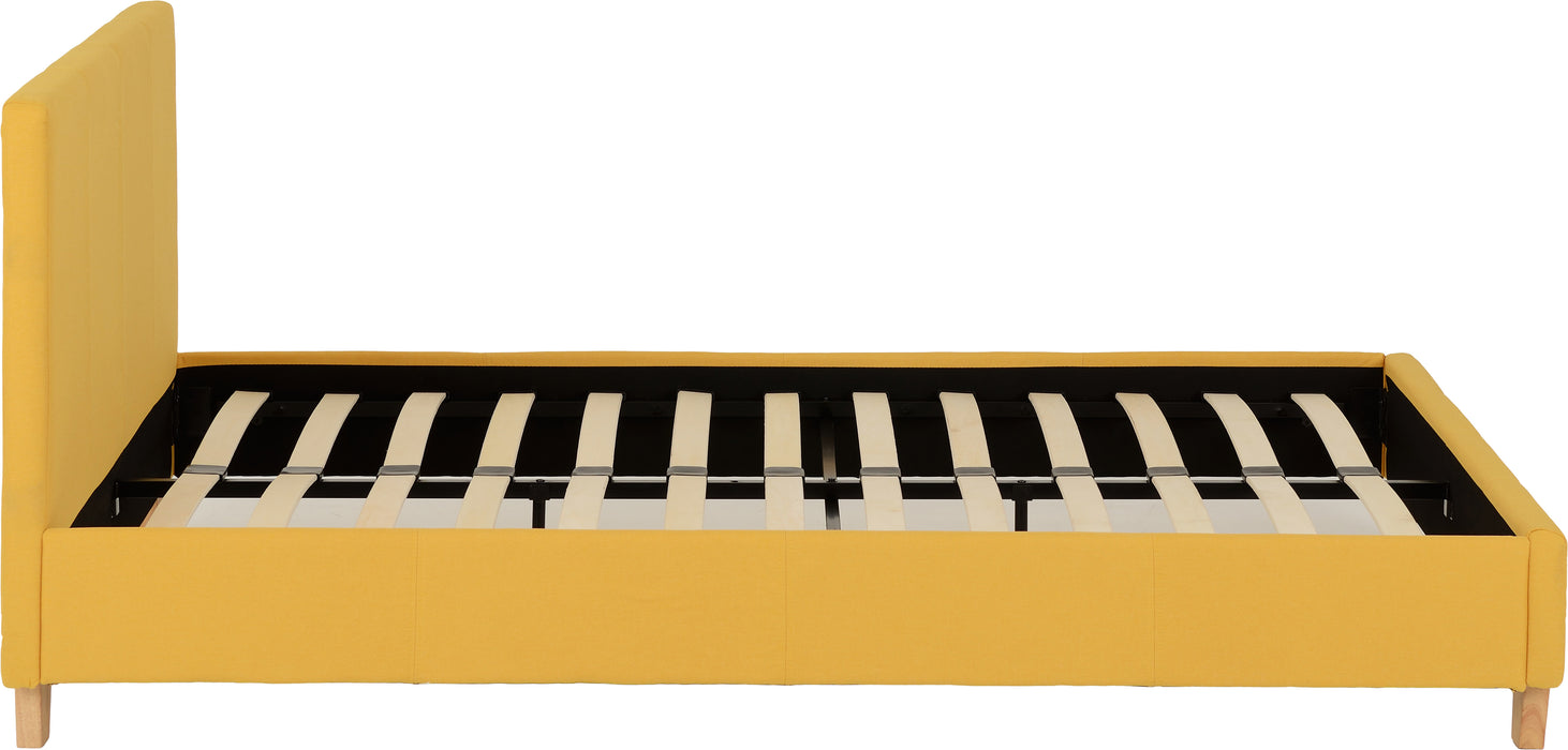 Prado 4'6" Bed Mustard Fabric