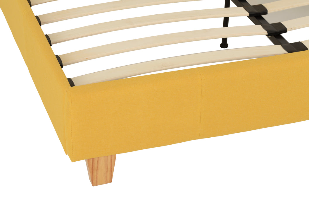 Prado 4'6" Bed Mustard Fabric