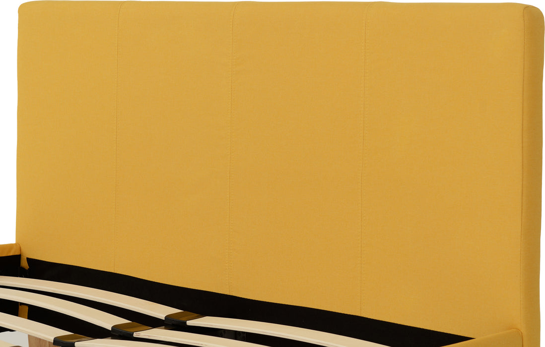 Prado 4'6" Bed Mustard Fabric