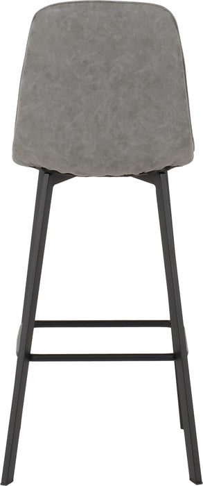 Quebec Bar Chair (Box of 2) Grey Faux Leather