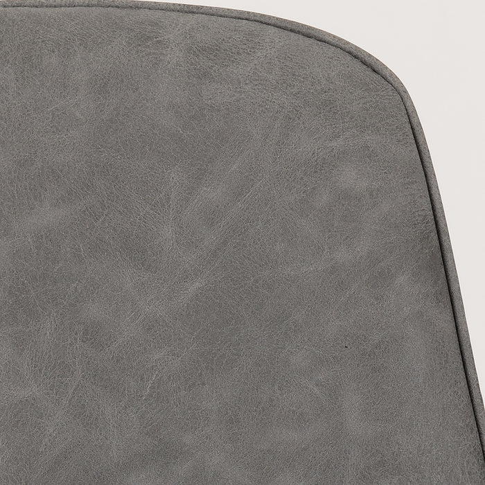 Quebec Bar Chair (Box of 2) Grey Faux Leather