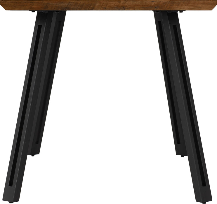 Quebec Wave Edge Dining Table Medium Oak Effect/Black
