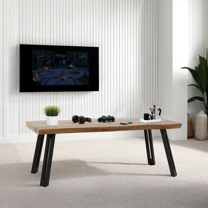 Quebec Wave Edge Coffee Table Medium Oak Effect/Black