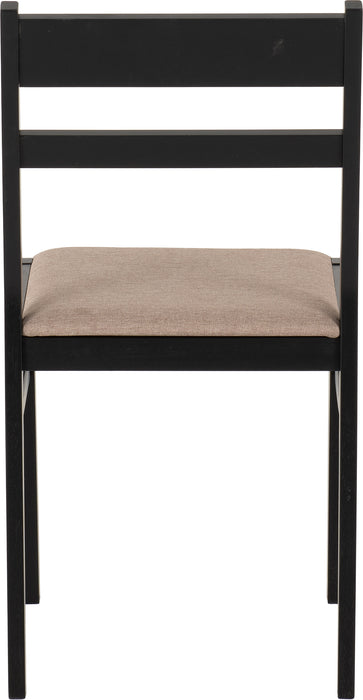 Radley Dining Set Black/Oak Effect/Oat Fabric