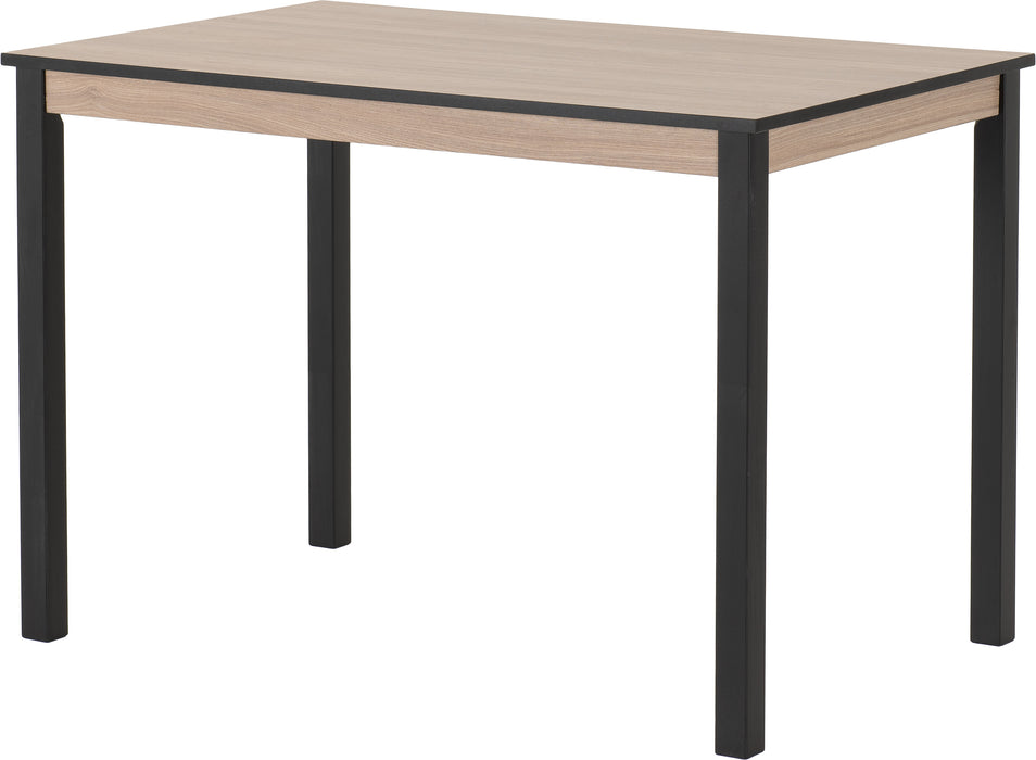 Radley Dining Set Black/Oak Effect/Oat Fabric