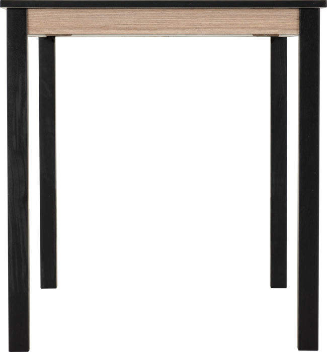 Radley Dining Set Black/Oak Effect/Oat Fabric