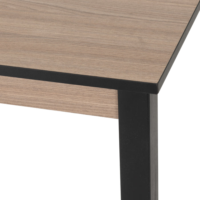 Radley Dining Set Black/Oak Effect/Oat Fabric