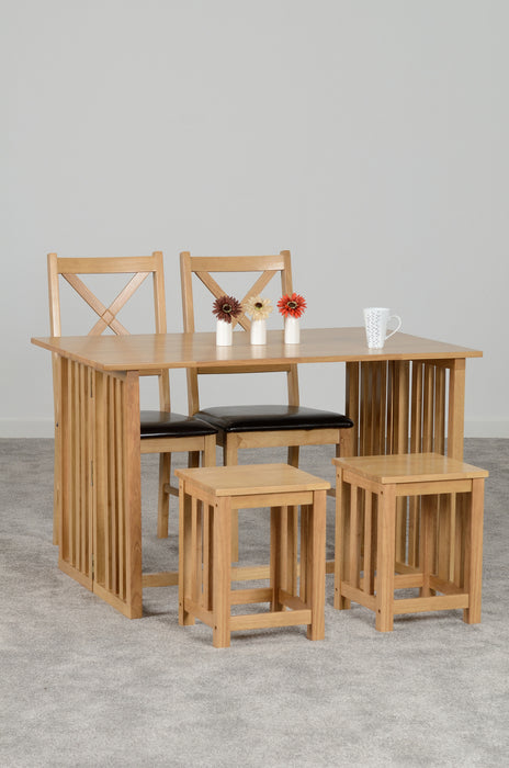 Richmond Stool (Box of 2) Oak Varnish