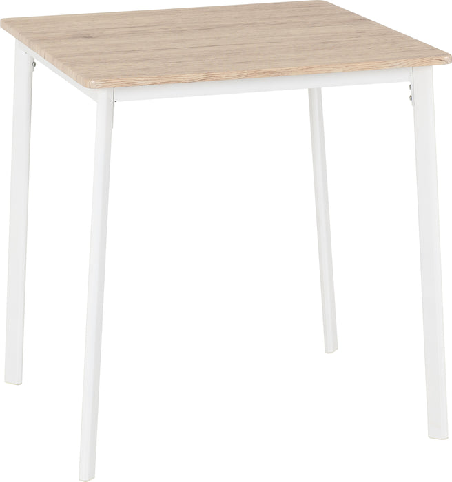 Riley Small Dining Set White/Light Oak Effect Veneer