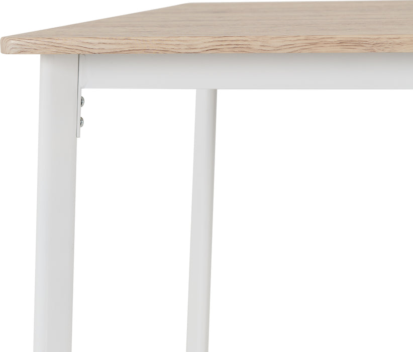 Riley Small Dining Set White/Light Oak Effect Veneer