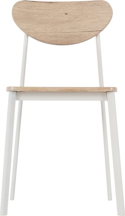 Riley Small Dining Set White/Light Oak Effect Veneer