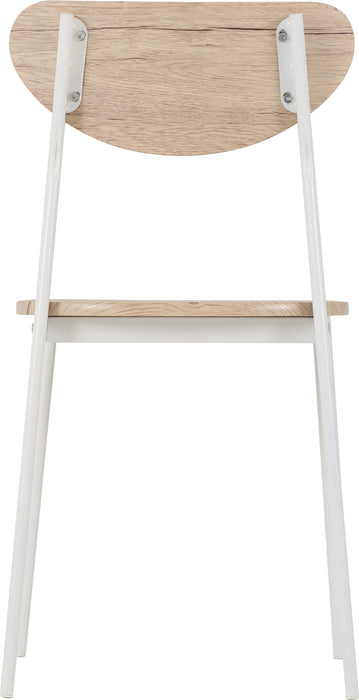 Riley Small Dining Set White/Light Oak Effect Veneer