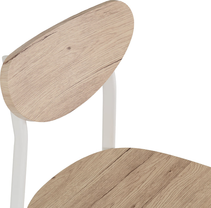 Riley Small Dining Set White/Light Oak Effect Veneer