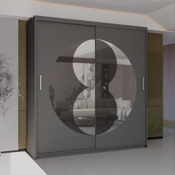 RIO GREY WARDROBE 150cm/203cm
