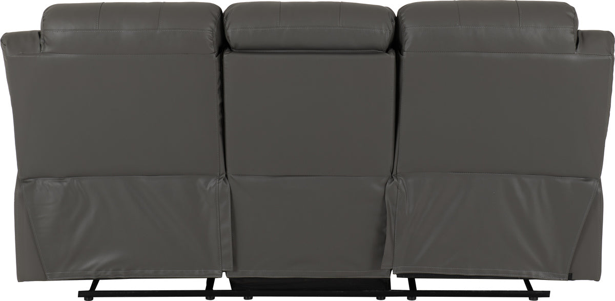 Roma 3+2 Recliner Suite Grey Faux Leather