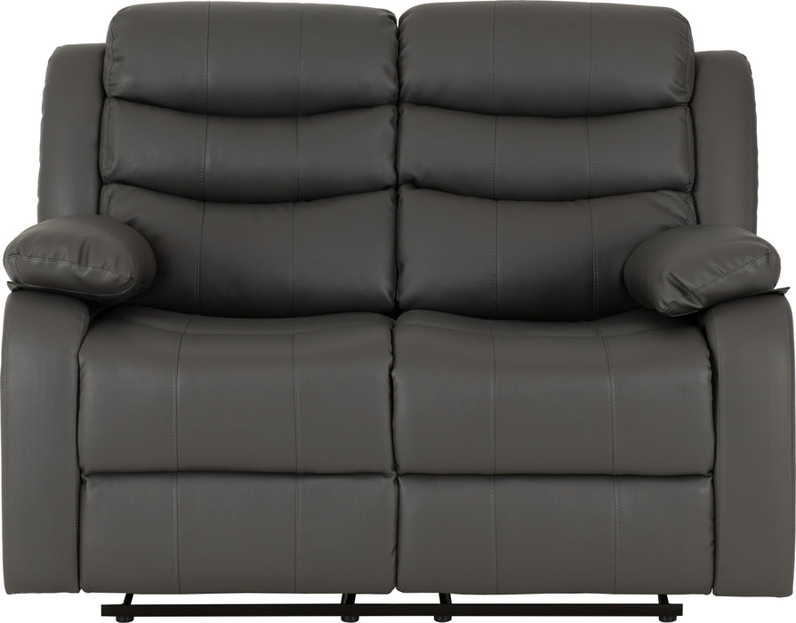 Roma 3+2 Recliner Suite Grey Faux Leather