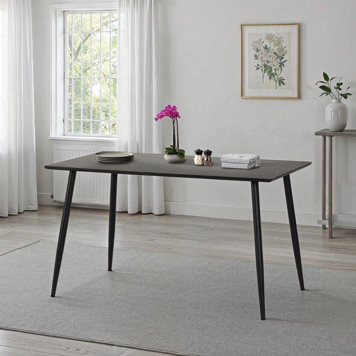 Romford Dining Table Black Marble Effect