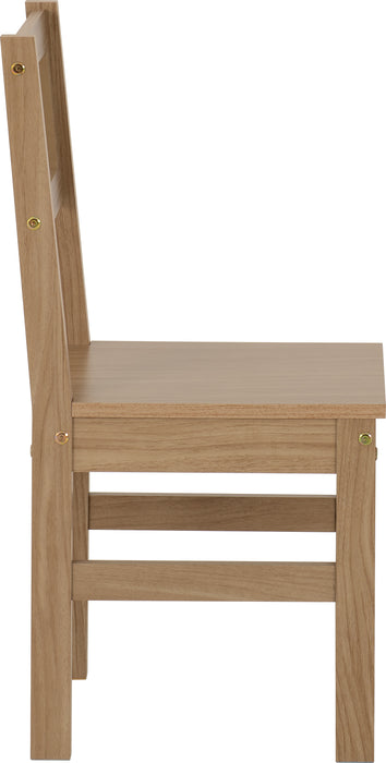 Santana 1+4 Dining Set Light Oak/Rattan Effect