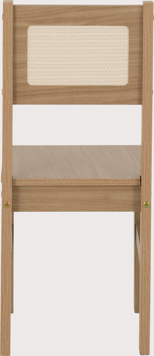 Santana 1+4 Dining Set Light Oak/Rattan Effect