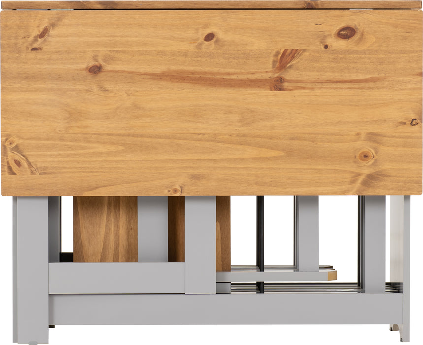 Santos Butterfly Dining Set Grey Slate/Distressed Waxed Pine