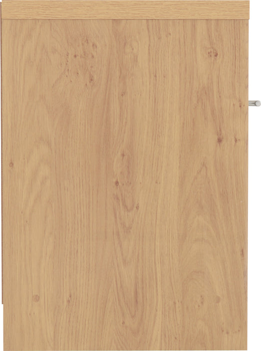 Seville 1 Drawer Bedside Grey High Gloss/Light Oak Effect Veneer