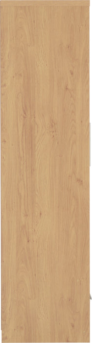Seville 2 Door 1 Drawer Wardrobe Grey High Gloss/Light Oak Effect Veneer