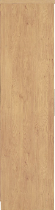 Seville 2 Door Wardrobe White High Gloss/Light Oak Effect Veneer