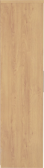 Seville 3 Door 2 Drawer Wardrobe Grey High Gloss/Light Oak Effect Veneer
