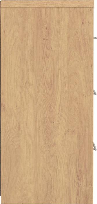 Seville 3 Drawer Chest Grey High Gloss/Light Oak Effect Veneer