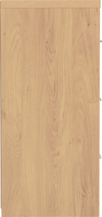 Seville 3 Drawer Chest White High Gloss/Light Oak Effect Veneer
