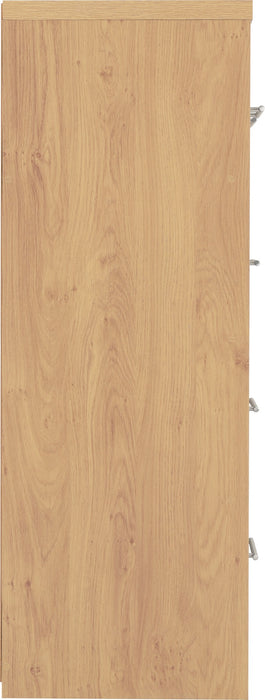 Seville 3+2 Drawer Chest Grey High Gloss/Light Oak Effect Veneer