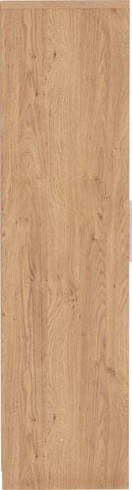 Seville 4 Door 2 Drawer Wardrobe White High Gloss/Light Oak Effect Veneer