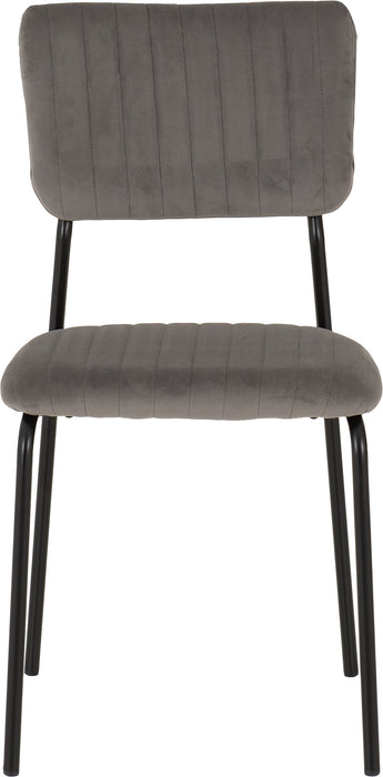 Sheldon Round Glass Top Dining Set Clear Glass/Black/Grey Velvet Fabric
