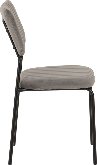 Sheldon Chair (Box of 4) Grey Velvet Fabric