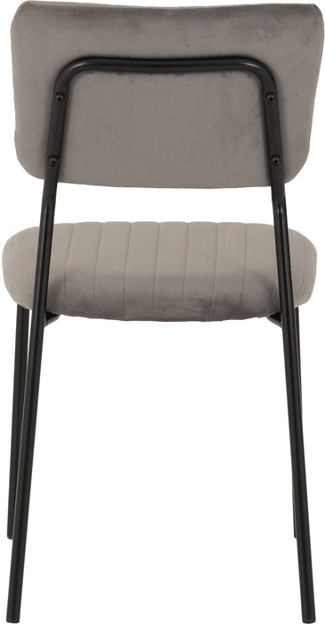 Sheldon Round Glass Top Dining Set Clear Glass/Black/Grey Velvet Fabric
