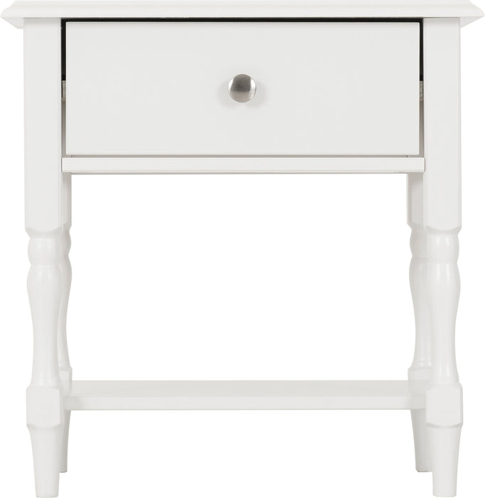 Stratford 1 Drawer Side Table White